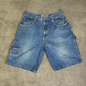 Vtg 90s Y2K LUGZ Carpenter Shorts Baggy Denim Jean Skater Size 40